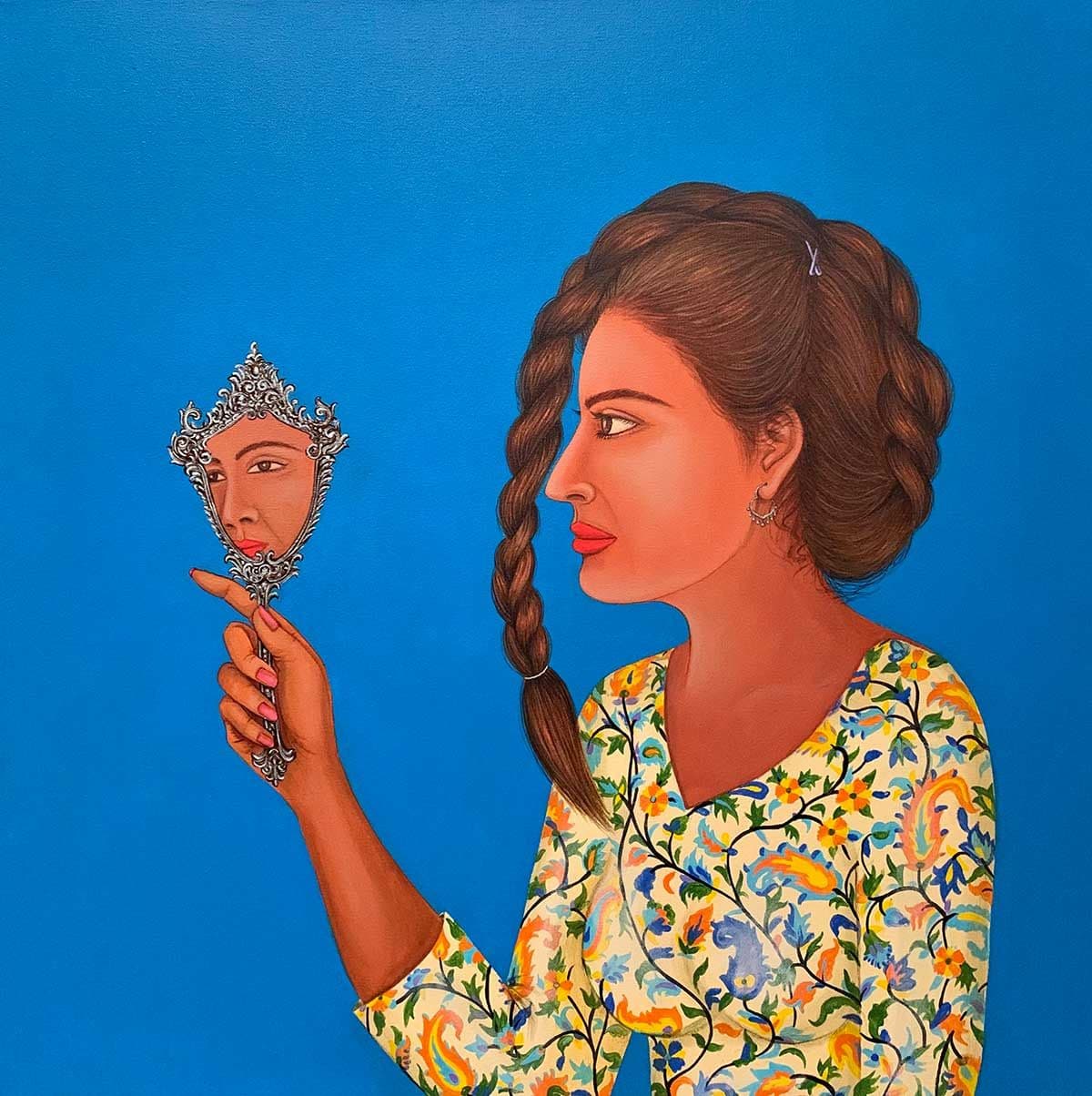 I Did My Hair by Gunjan Tyagi, Mixed Media, 2020