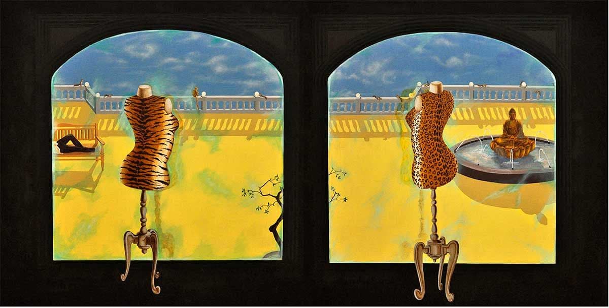 Exit Through a Display Window by Gunjan Tyagi, Acrylic on Canvas, 2019