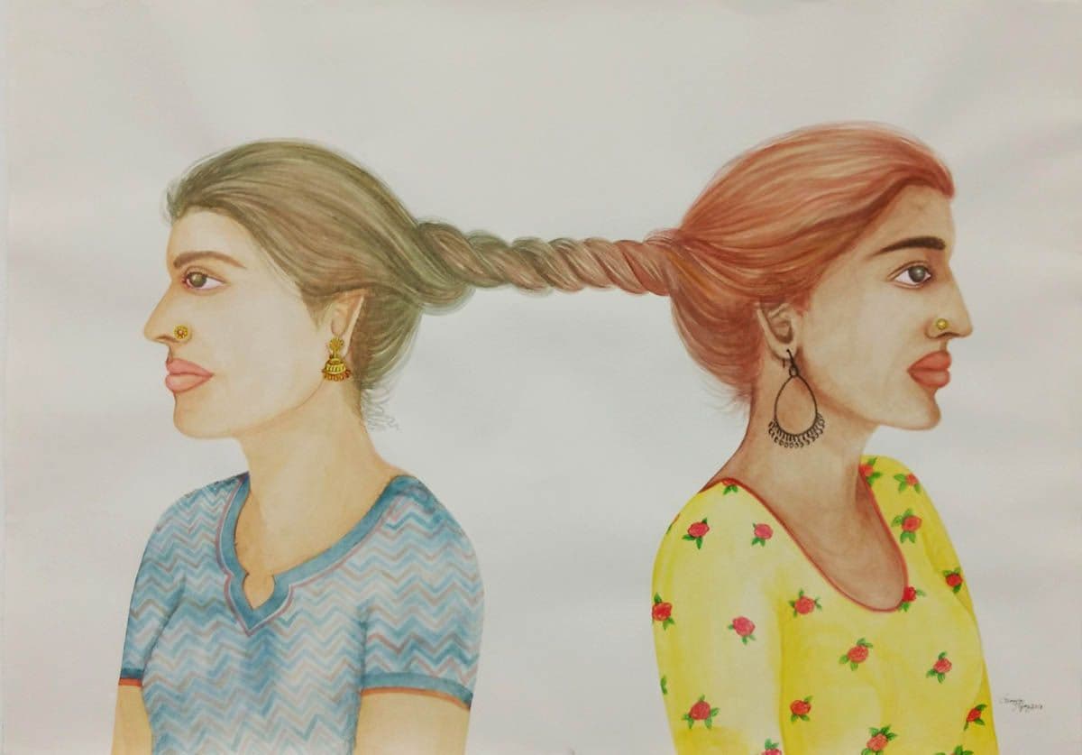 Growing Together by Gunjan Tyagi, Acrylic on Canvas, 2018